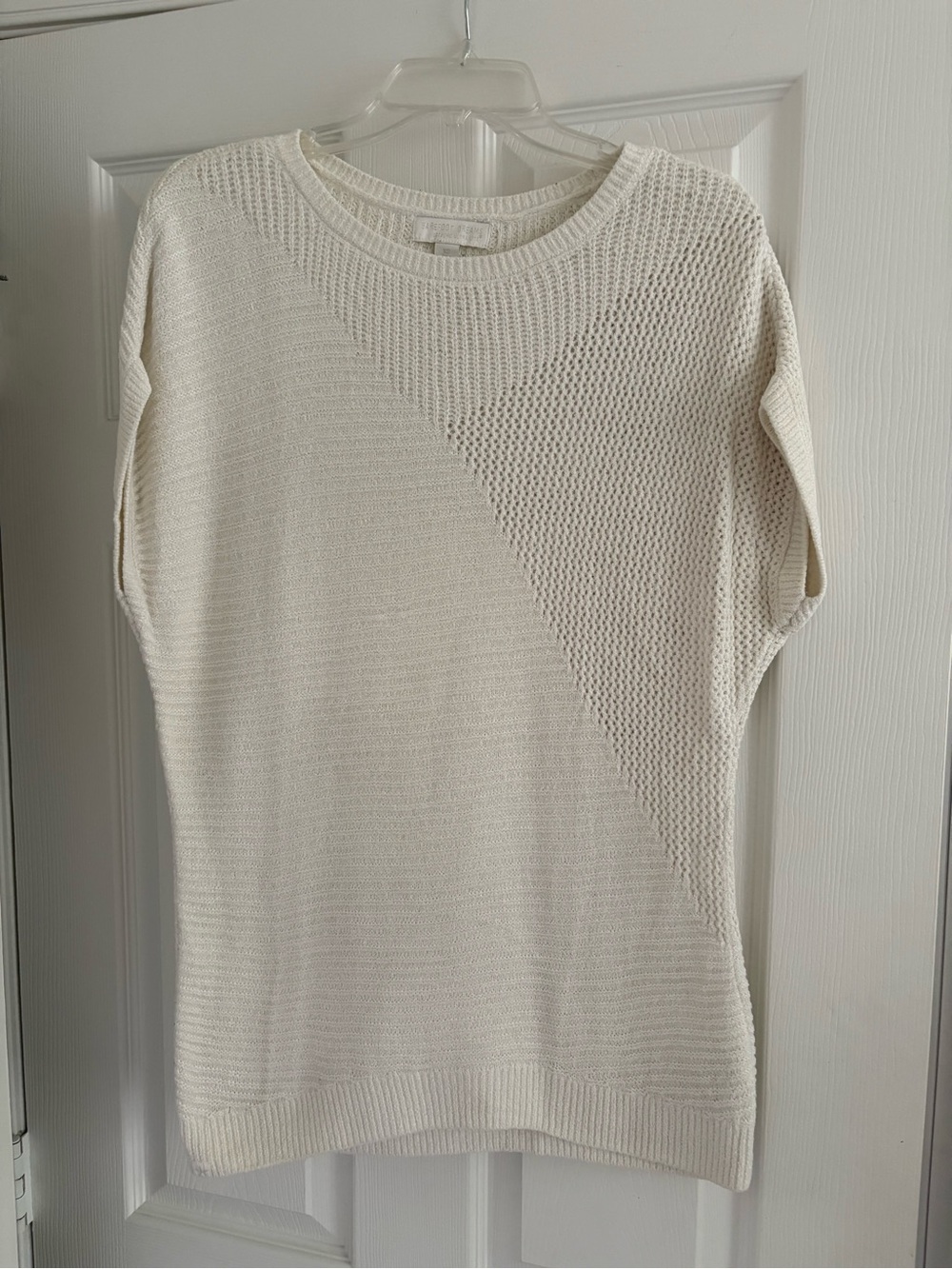 Barefoot Dreams Cream Cozy Knit Short-Sleeve Top - Picture 3 of 4